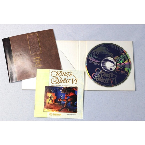 King's Quest VI Heir Today Gone Tomorrow PC Sierra 1992 RARE CD-Rom & Manuals - Picture 2 of 9